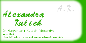 alexandra kulich business card